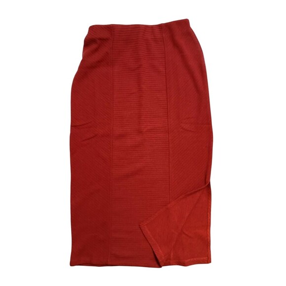 *2/$25* Band of the Free Womens Skirt Medium Orange Knit Ribbed Midi Side Slit - Picture 4 of 6